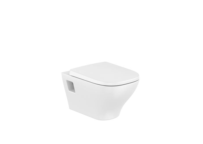 Miska WC wisząca ROCA OPTICA Rimless Vortex odkryte mocowanie 35.5 x 53 cm biała  | A346V14000