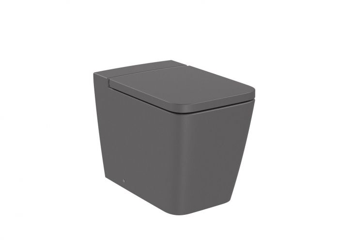 Miska WC z montażem przyściennym do posadzki ROCA INSPIRA SQUARE Rimless 36 x 56 cm onyks | A347537640