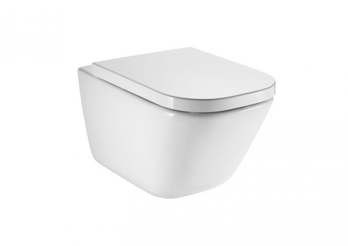 GAP zestaw WC ceramiczny podwieszany 34.7 x 54 x 37 cm biały w komplecie: miska Rimless + deska wolnoopadająca (A80148200U)