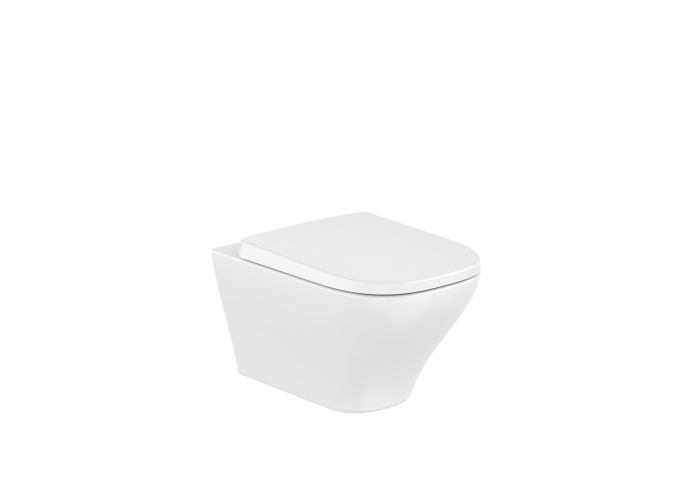 Miska WC ceramiczna ROCA Rimless Vortex 36.5 x 53 cm z deską wolnoopadającą  | A34HD11000