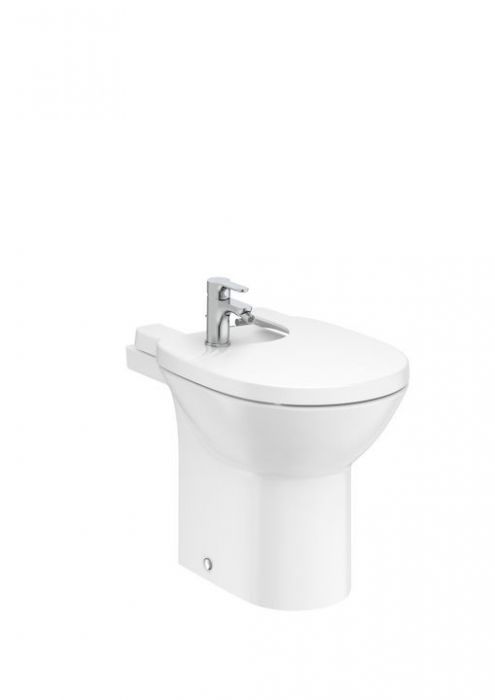 DEBBA ROUND bidet stojący z otworem 35.5 x 54 x 40 cm biały w komplecie zestaw montażowy