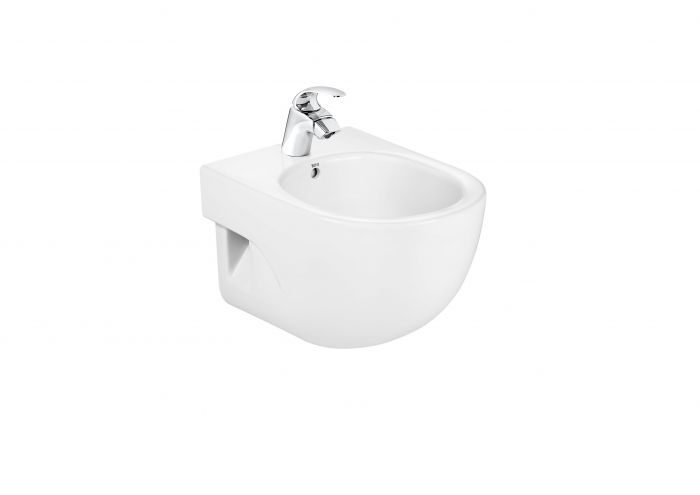 Bidet podwieszany, montaż na stelażu z powłoką Supraglaze ROCA MERIDIAN Compacto 36 x 30 x 48 cm biały  | A357246S00