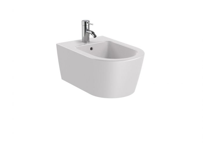 INSPIRA ROUND bidet podwieszany z otworem 37 x 56 x 40 cm perłowy z zestawem montażowym