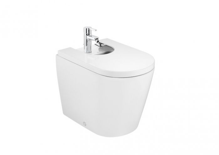 INSPIRA ROUND bidet stojący z otworem 37 x 56 x 40 cm biały z zestawem montażowym