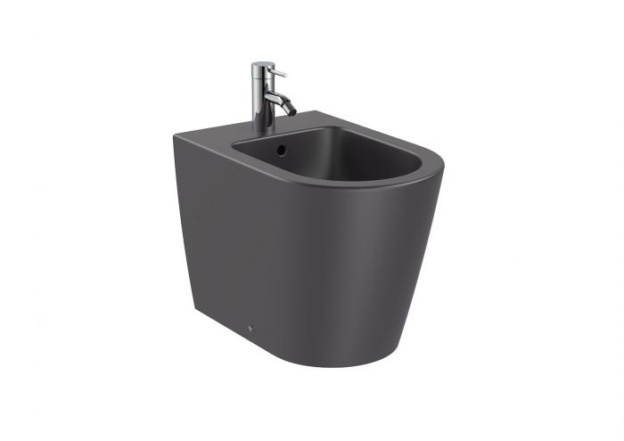 INSPIRA ROUND bidet stojący z otworem 37 x 56 x 40 cm onyks z zestawem montażowym