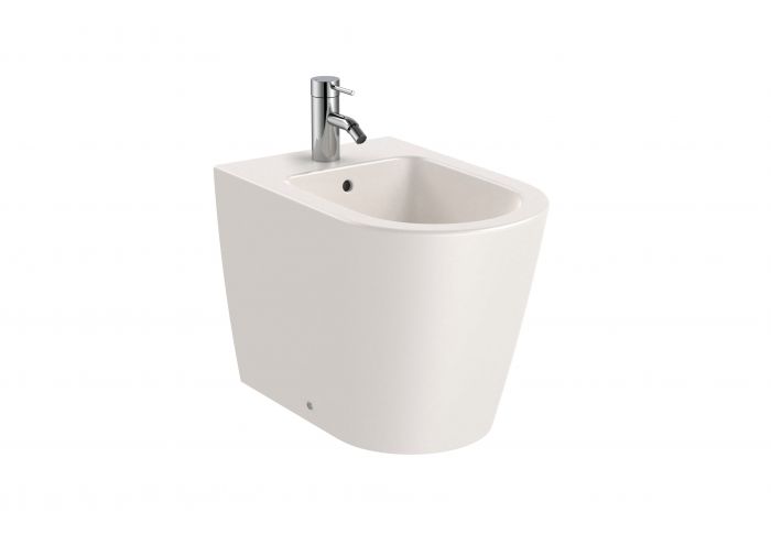 Bidet ceramiczny ROCA INSPIRA ROUND stojący z zestawem montażowym 37 x 40 x 56 cm beż | A357527650
