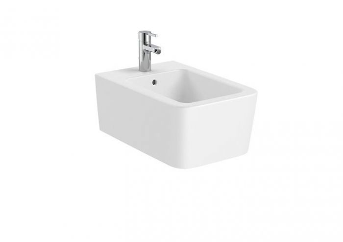 Bidet podwieszany ROCA INSPIRA SQUARE z zestawem montażowym 37 x 23 x 56 cm biały matowy | A357535620