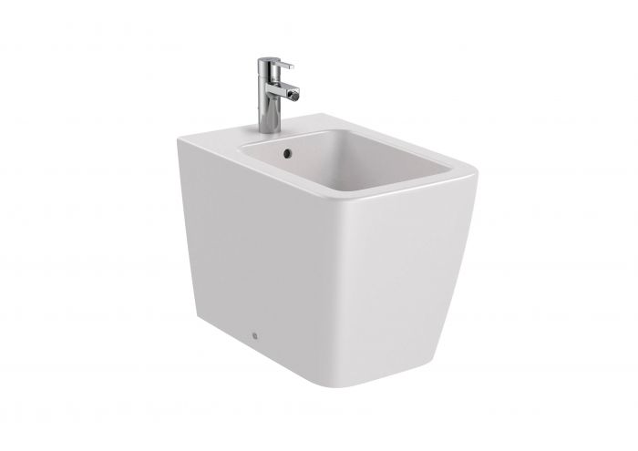 Bidet ceramiczny ROCA INSPIRA SQUARE stojący 37 x 40 x 56 cm perłowy  | A357537630