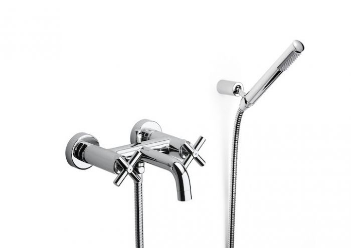 Bateria wannowo-natryskowa ścienna ROCA LOFT 2-uchwytowa 2-otworowa chrom | A5A0143C00