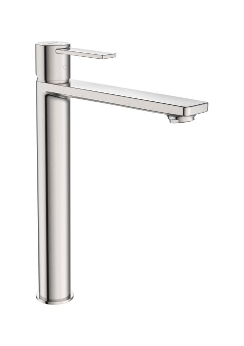 Bateria umywalkowa wysoka ROCA Targa 1-uchwytowa PVD Inox  | A5A345FSM0