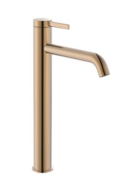 Bateria umywalkowa stojąca wysoka ROCA ONA 1-uchwytowa 1-otworowa rose gold w komplecie elastyczne przewody zasilające | A5A349ERG0