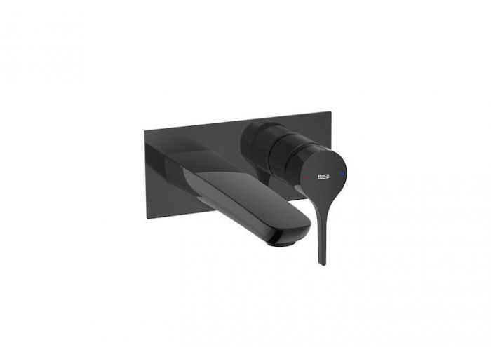 Element natynkowy do skompletowania z elementem podtynkowym RocaBox A525869403 ROCA INSIGNIA BLACK 1-uchwytowa do baterii umywalkowej podtynkowej jednouchwytowej czarny połysk | A5A353ACN0