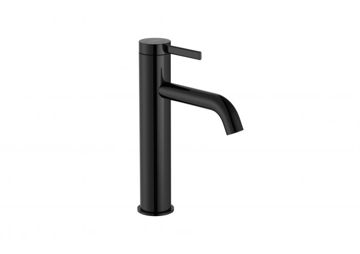 Bateria umywalkowa stojąca medium ROCA ONA 1-uchwytowa 1-otworowa titanium black w komplecie elastyczne przewody zasilające | A5A3C9ECN0