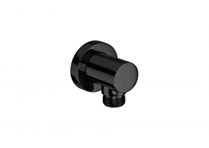 Przyłącze węża natryskowego do podłączenia natrysku z odporną powłoką Everlux ROCA BLACK Round 1/2" brushed titanium black | A5B1450NM0