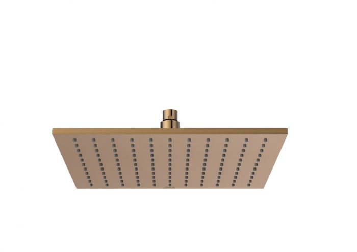 Głowica natryskowa 1-funkcyjna ROCA RAINSENSE do skompletowania z ramieniem ściennym lub sufitowym 300 x 300 mm rose gold | A5B4050RG0