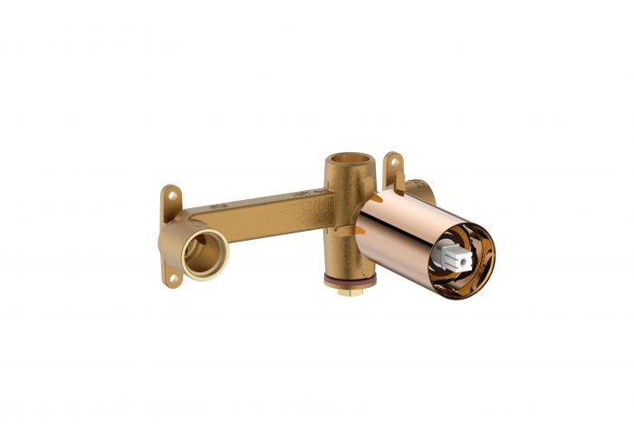 Element podtynkowy do montażu baterii umywalkowej podtynkowej dwuotworowej ROCA ONA rose gold  | A5E3501RG0