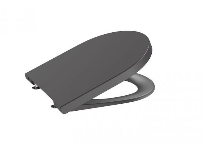 Deska WC wolnoopadająca ROCA INSPIRA ROUND COMPACTO z Supralitu 37 x 41.5 cm onyks  | A80152C64B