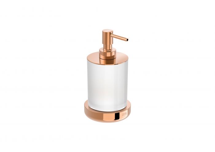 Dozownik na szczoteczki stojący ROCA TEMPO szklany wysokość 165 mm szerokość 87 mm rose gold | A817026RG0