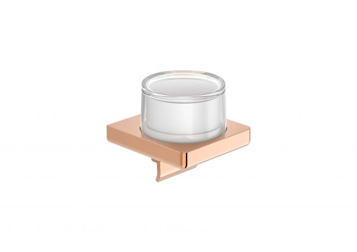 Dozownik na mydło ścienny ROCA TEMPO szklany 120 x 110 x 113 mm rose gold | A817037RG0