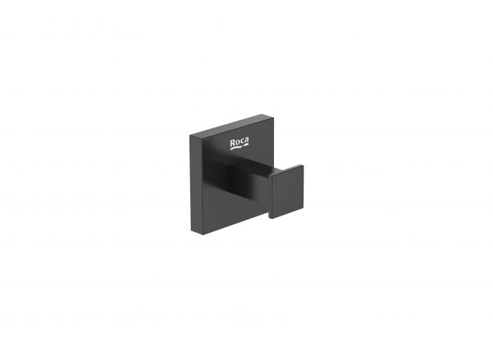 Haczyk pojedynczy, ścienny ROCA HOTELS 2.0 metalowy 53 x 49 mm czarny matowy | A817601C40