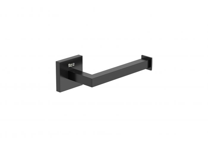 Wieszak na papier toaletowy bez pokrywy, ścienny ROCA HOTELS 2.0 metalowy 175 x 75 x 23 mm czarny matowy | A817613C40