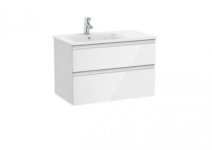 Zestaw łazienkowy 805 x 460 x 537 mm biały ROCA UNIK GAP-N szafka z 2 szufladami z umywalką 80 cm | A851479806