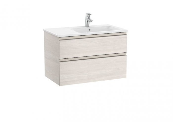 Zestaw łazienkowy 805 x 460 x 537 mm jesion nordic ROCA UNIK GAP-N szafka z 2 szufladami z umywalką 80 cm  | A851480434