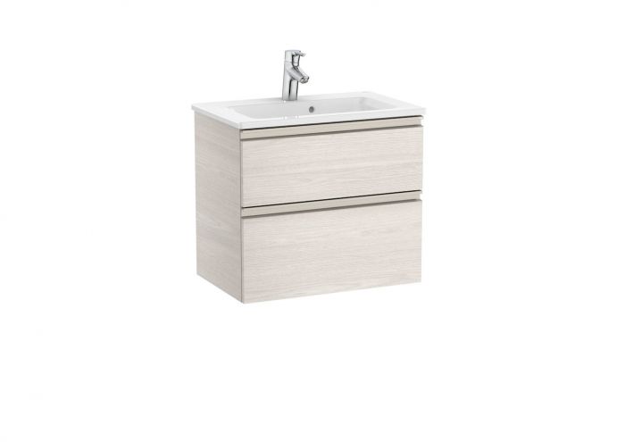 GAP-N COMPACTO zestaw łazienkowy 605 x 380 x 537 mm jesion nordic szafka z 2 szufladami z umywalką 60 cm