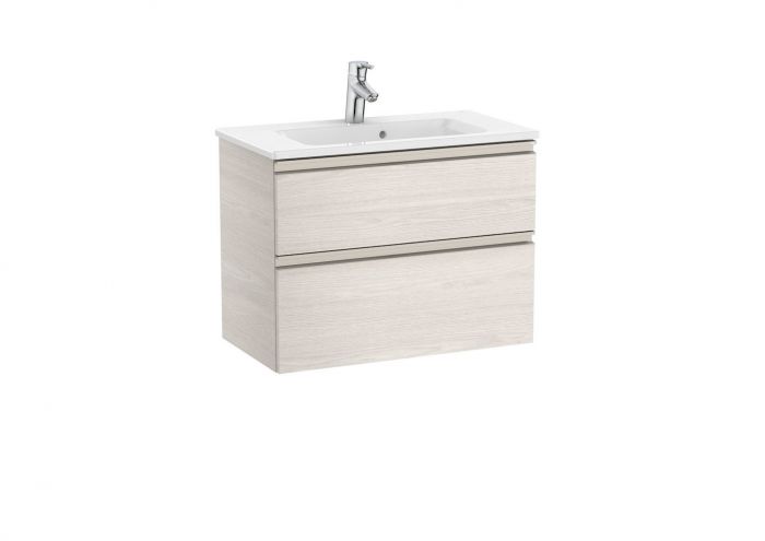 Zestaw łazienkowy 705 x 380 x 537 mm jesion nordic ROCA GAP-N COMPACTO szafka z 2 szufladami z umywalką 70,5 cm | A851496434