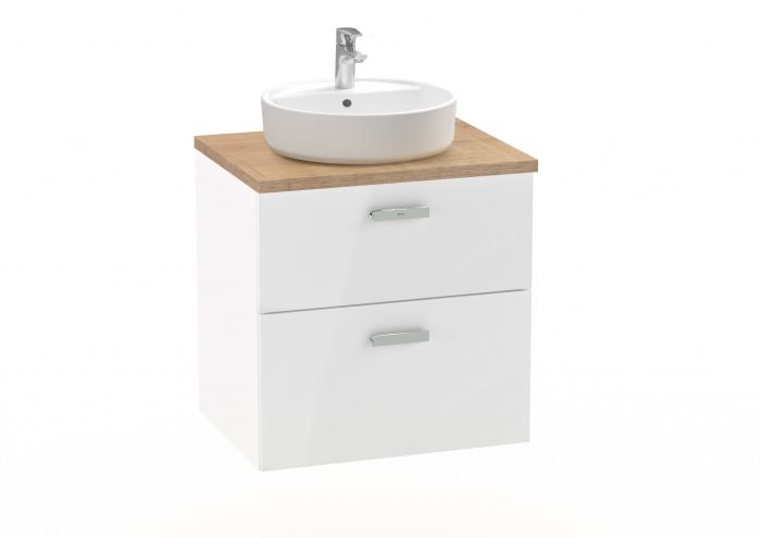 Zestaw łazienkowy 591 x 460 x 618 mm biały połysk ROCA VICTORIA PRO | A851899806