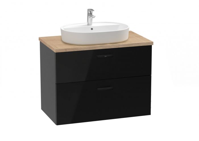 Zestaw łazienkowy 785 x 460 x 618 mm czarny połysk ROCA VICTORIA PRO | A851900351