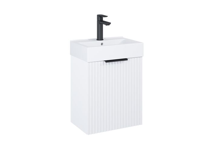 Zestaw łazienkowy funkcja cichego domykania drzwi 305 x 446 x 602 mm biały mat z 1 drzwiami ROCA Reef Unik | A852446529