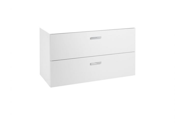 Szafka podumywalkowa 985 x 460 x 550 mm biała połysk z 2 szufladami z funkcją cichego domykania ROCA VICTORIA BASIC | A856681806
