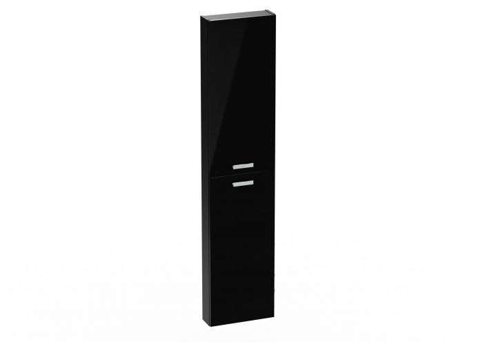 Kolumna łazienkowa wysoka slim 400 x 126 x 1800 mm czarna połysk 2 drzwi ROCA VICTORIA PRO | A857754351