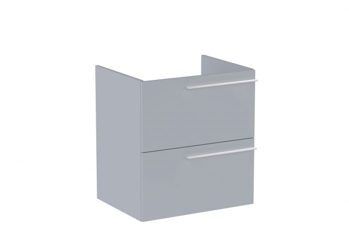 Szafka łazienkowa do kompletacji z blatem 585 x 446 x 635 mm perłowa mat z 2 szufladami ROCA ELLA | A857769530