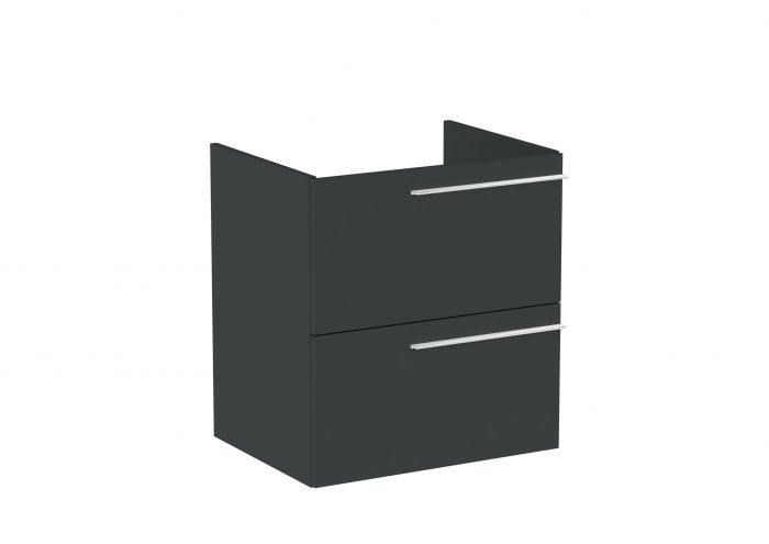 Szafka łazienkowa do kompletacji z blatem 585 x 446 x 635 mm onyx mat z 2 szufladami ROCA ELLA | A857769531