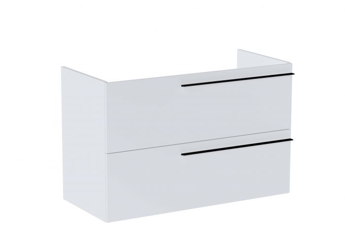 Szafka łazienkowa 985 x 446 x 635 mm biała mat z 2 szufladami ROCA ELLA w komplecie: zestaw montażowy | A857771529