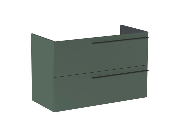 Szafka łazienkowa 985 x 446 x 635 mm zielona mat z 2 szufladami ROCA ELLA | A857771534