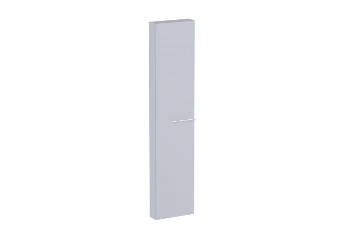 Kolumna łazienkowa wysoka wersja slim lakierowana płyta meblowa 400 x 126 x 1800 mm perłowy mat 1 drzwiowa, szklane półki ROCA ELLA | A857776530