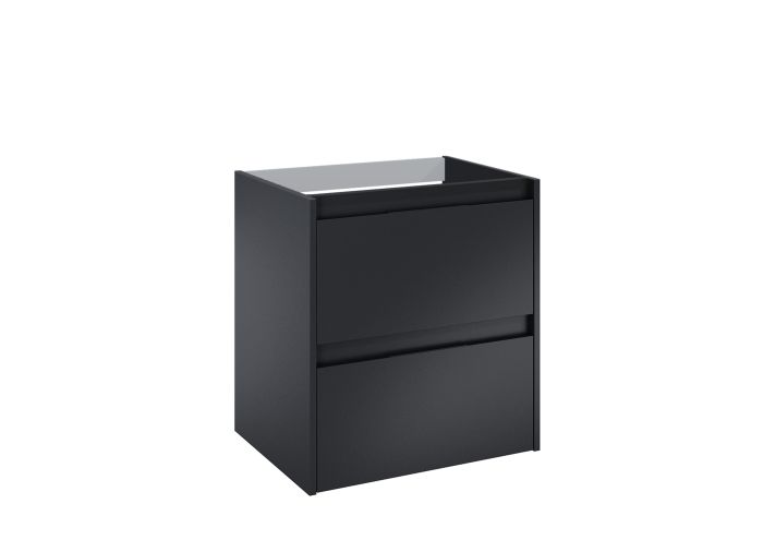 Szafka łazienkowa 60cm do kompletacji z umywalką Victoria lub blatem płyta wiórowa 452 x 590 mm czarny mat z 2 szufladami ROCA ALPINE | A857863532