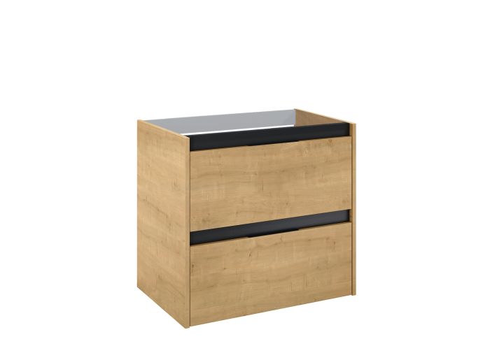Szafka łazienkowa 70 cm do kompletacji z umywalką Victoria lub blatem płyta wiórowa 452 x 685 x 590 mm jasny dąb z 2 szufladami ROCA Alpine | A857864464