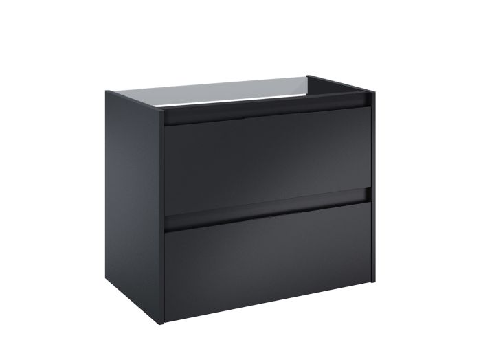 Szafka łazienkowa do kompletacji z umywalką Victoria lub blatem 452 x 785 x 590 mm czarny mat z 2 szufladami ROCA Alpine | A857865532
