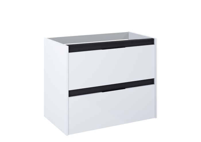 Szafka łazienkowa do kompletacji z umywalką Victoria lub blatem 452 x 785 x 590 mm biały połysk + czerń ROCA Alpine | A857865606
