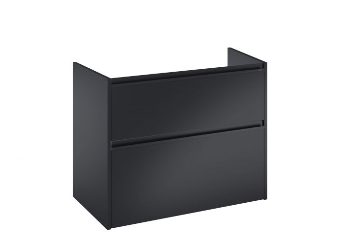 Szafka do kompletacji z blatem 80cm podwieszana 791 x 460 x 663 mm czarna matowa z 2 szufladami ROCA GAP PRO | A857898532