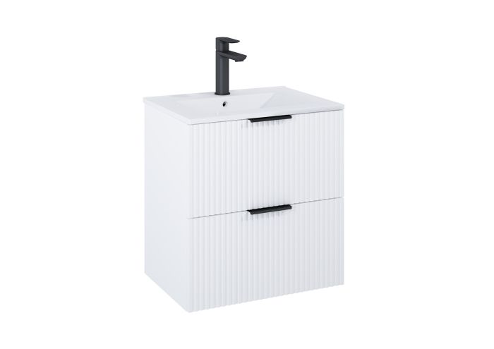 Szafka łazienkowa do kompletacji z umywalką Hebe podumywalkowa wisząca 600 x 635 x 452 mm biały mat ROCA Reef | A857954529