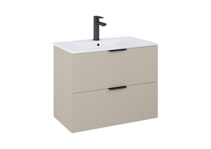 Szafka łazinkowa podumywalkowa wisząca MDF 800 x 452 x 635 mm fume mat ROCA Reef | A857955539