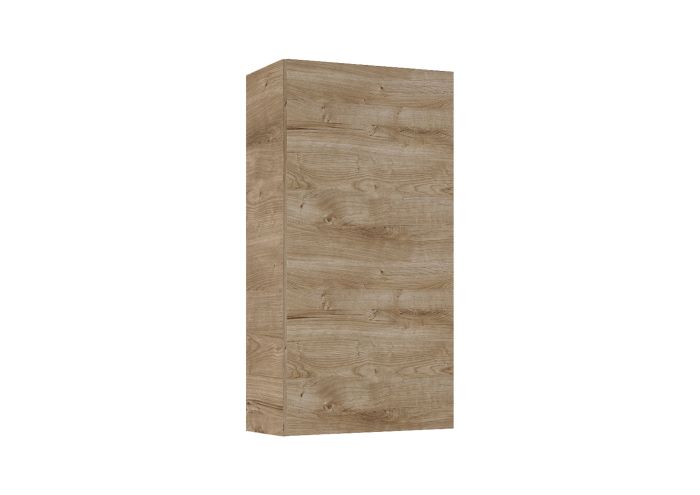 Kolumna łazienkowa niska z płyty wiórowej 216 x 400 x 800 mm dąb Canela z 1 drzwiami standard ROCA EXTRA | A857958808