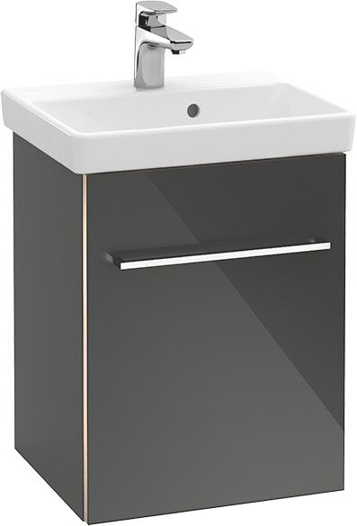 Avento szafka podumywalkowa strona prawa z 1 drzwiczkami 430 x 352 x 514 mm crystal black z elementami mocującymi