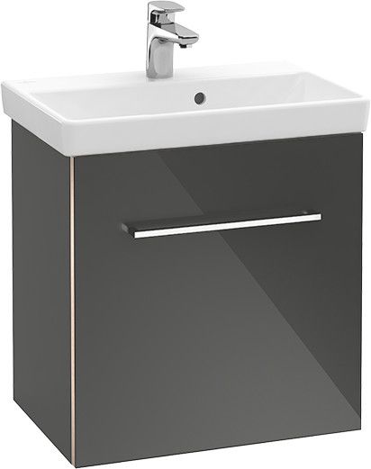 Avento szafka podumywalkowa strona lewa z 1 drzwiczkami 530 x 352 x 514 mm crystal black z elementami mocującymi