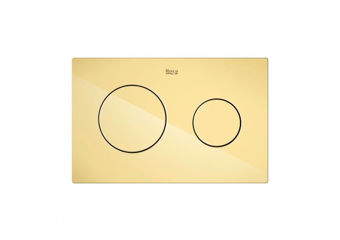 Przycisk spłukujący ROCA PL10 ONE podwójny gold 254 x 164 x 10 mm | A8901890G0